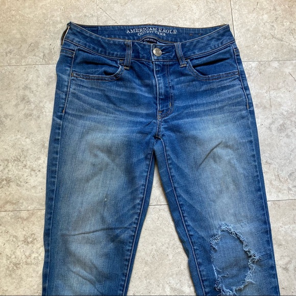 American Eagle Ripped Super Stretch Jegging Jeans - Picture 2 of 11